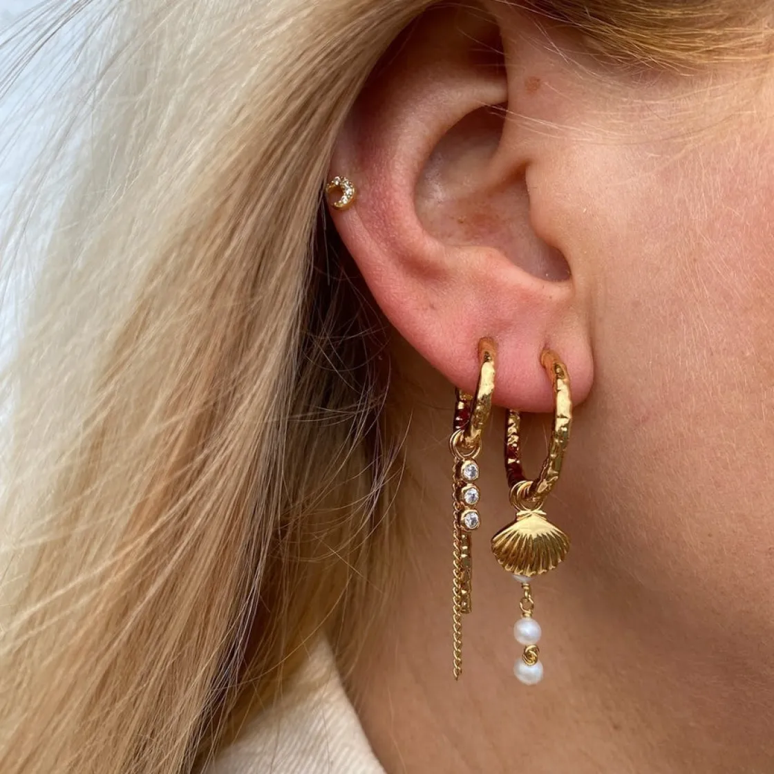 Winther Studio Clear Stone Charm| Øreringe