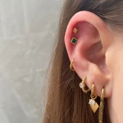 Winther Studio Crystal Diamond Piercing| Øreringe|Piercingsmykker