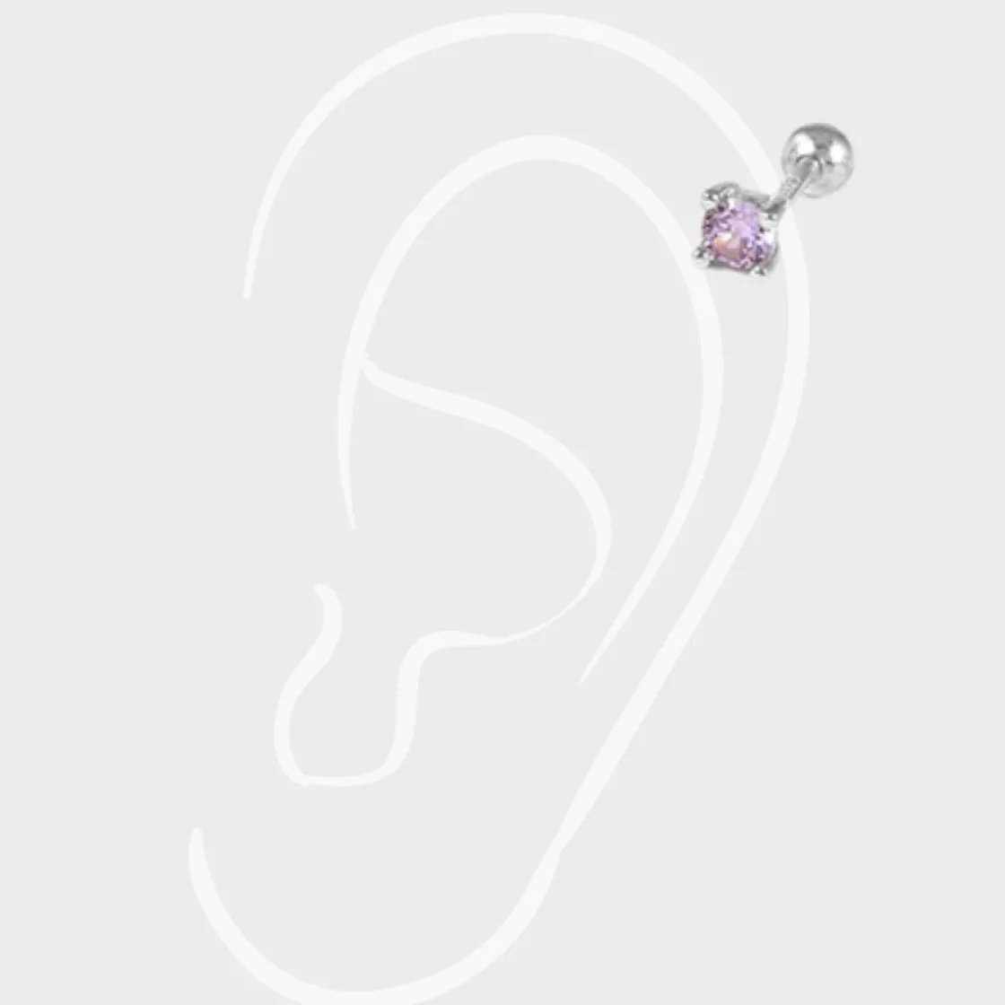 Winther Studio Cubic Zircon Piercing| Øreringe|Piercingsmykker