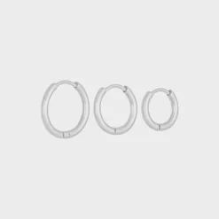 Winther Studio Plain Hoops Sæt| Øreringe|Smykkesæt