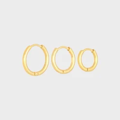 Winther Studio Plain Hoops Sæt| Øreringe|Smykkesæt