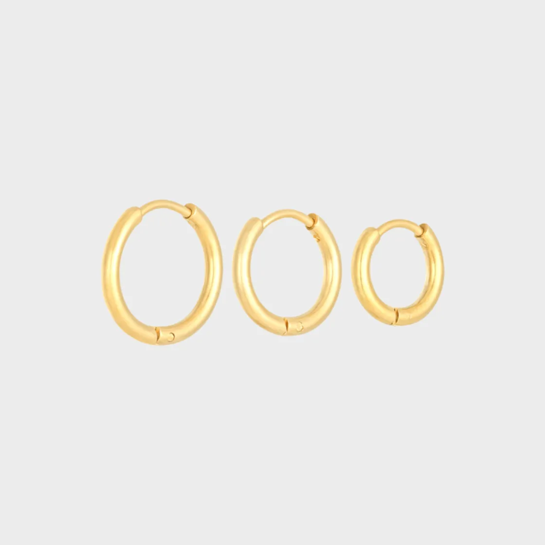 Winther Studio Plain Hoops Sæt| Øreringe|Smykkesæt