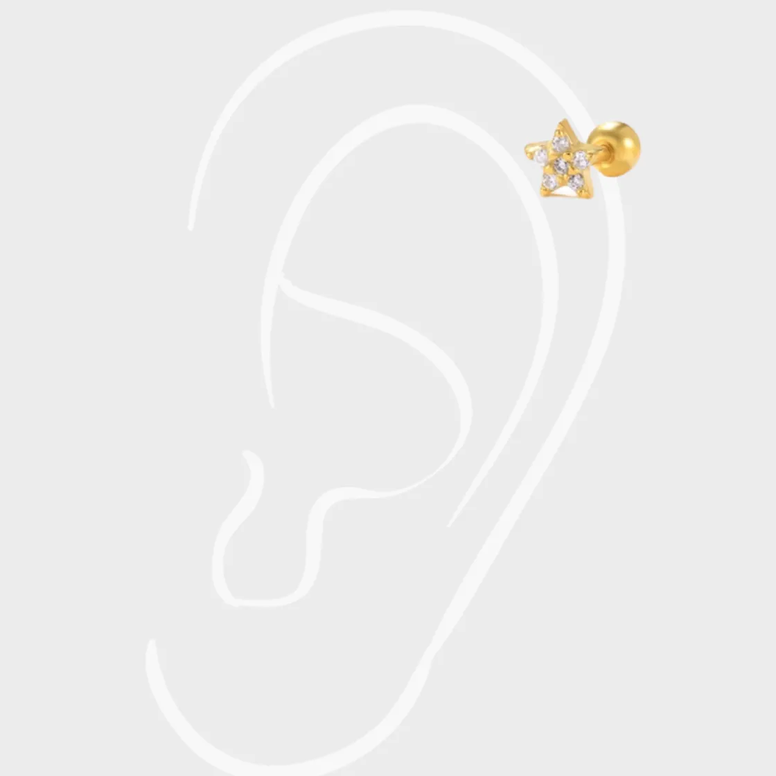 Winther Studio Star Piercing| Øreringe|Piercingsmykker
