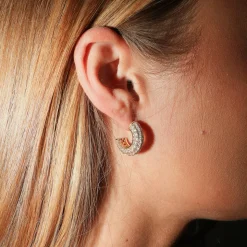 Winther Studio Wide Stone Hoops - Pre-Order| Øreringe